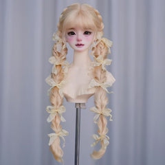 Awen 1/3 1/4 1/6 double braid BJD wigs Russia Mohair代购