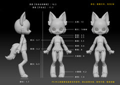 Tinguin 1/12 Cat BJD Body