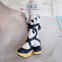 XiaoShi 1/4 1/3 Strappy wooden-soled BJD shoes代购
