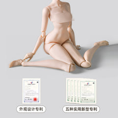 Dooare Second Generation Brown Muscle BJD Body with Movable Plug-in Joints for 1/6 Female