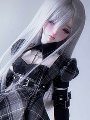 Arctic Rabbit 1/4 BJD Head ChloAI half sleeping