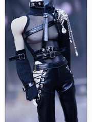Q&C 1/4 70cm 75cm Leather set BJD outfits