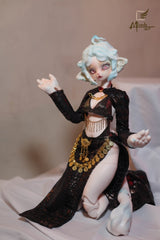 MiracleDoll 1/4 Leopard Woman BJD head Ling
