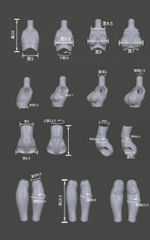 ZhiYuan BJD accessories for 1/4 soft vinyl body