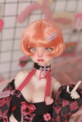 DongYu 1/3 1/4 1/6 Angora Mohair short wig orange