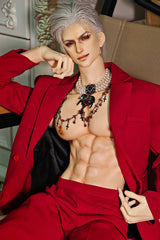 PeachDoll 75cm BJD head smirked Sylus half sleeping