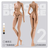 Dooare Second Generation Brown Muscle BJD Body with Movable Plug-in Joints for 1/6 Female