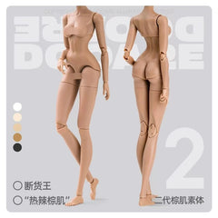 Dooare Second Generation Brown Muscle BJD Body with Movable Plug-in Joints for 1/6 Female