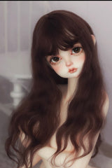 DongYu 1/3 1/4 1/6 Angora Mohair long wig chocolate color