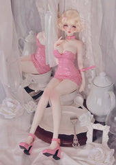 DongYu 1/3 1/4 1/6 Angora Mohair short blonde wig