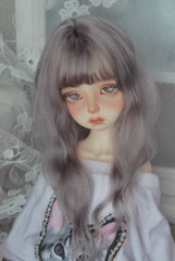 DongYu 1/3 1/4 1/6 Angora Mohair long wig silver grey