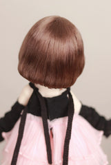 DongYu 1/3 1/4 1/6 Angora Mohair short wig brown