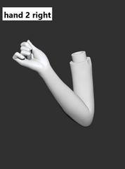 LaLunaDoll hand accessories for 1/4 1/3 BJD bust stand