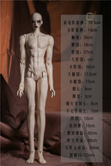 MiracleDoll 68cm OMEGA double joints two sections BJD male body