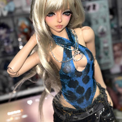 Rosemary 1/4 1/3 Blue leopard print bodysuit BJD clothing