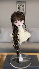 Awen 1/3 1/4 1/6 gentle side braid BJD wigs Russia Mohair代购