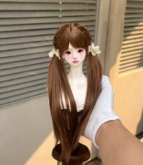 Awen 1/3 1/4 Low ponytail BJD wigs Russia Mohair代购