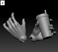 ShouShouDoll hands/ teeth/ tongue for 1/4 Cat Coco body