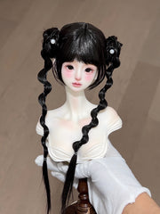Awen 1/3 1/4 Flower-Bud Pigtails BJD wigs Russia Mohair代购