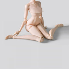 Dooare Second Generation White Muscle BJD Body with Movable Plug-in Joints for 1/6 Female - DollSpherebjd
