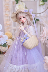Flower X BJD Clothing Light Cloud and Mist Pastoral Style Dress Gauze Skirt for 1/4 BJD Girl - DollSpherebjd