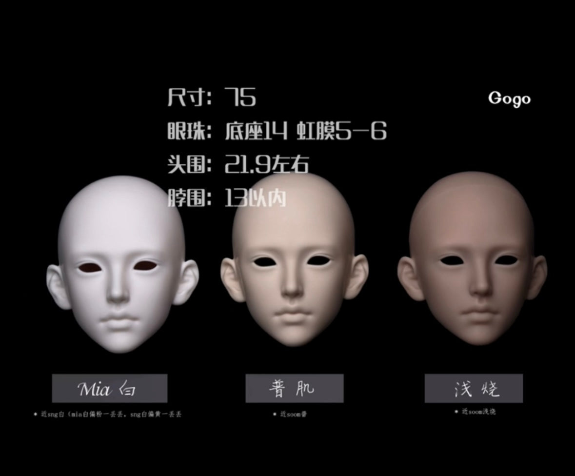 QianQian 75cm BJD Head Gogo
