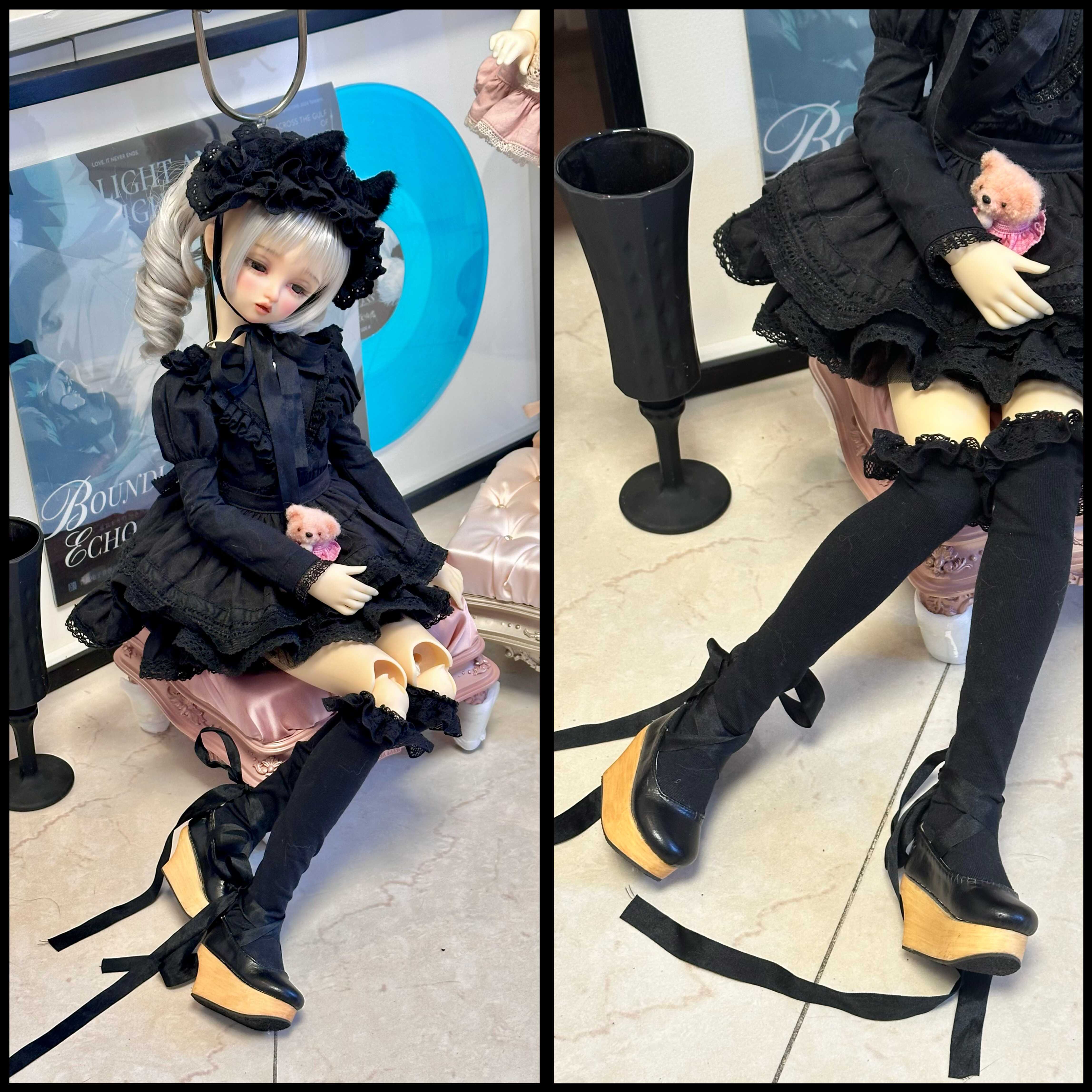 XiaoShi 1/4 1/3 Strappy wooden-soled BJD shoes代购