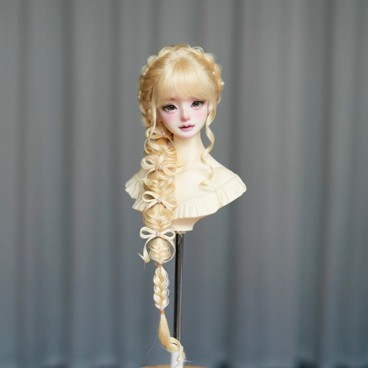 Awen 1/3 1/4 1/6 gentle side braid BJD wigs Russia Mohair代购
