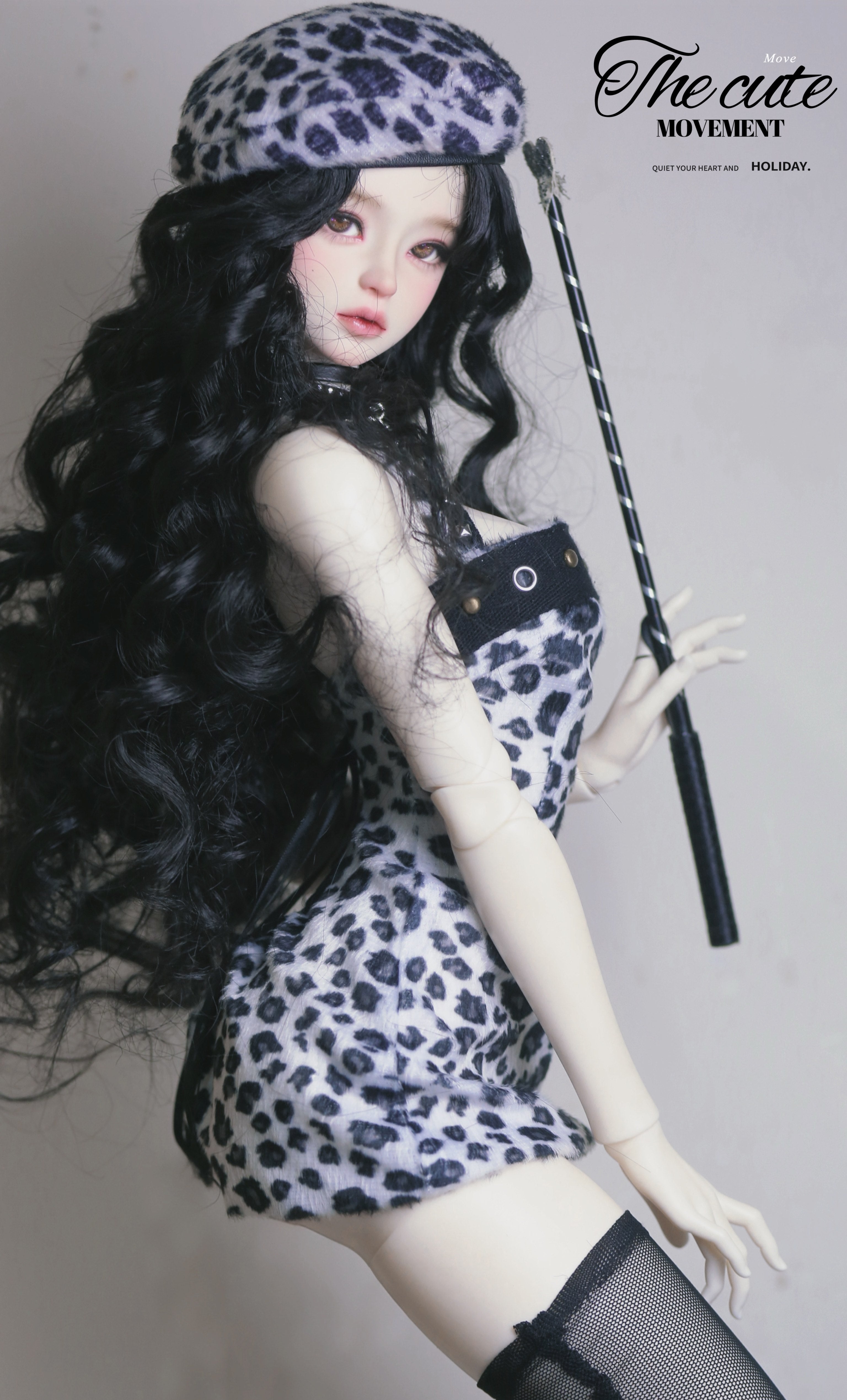 XI 1/3 75cm uncle BJD outfits Leopard Print Dress Set