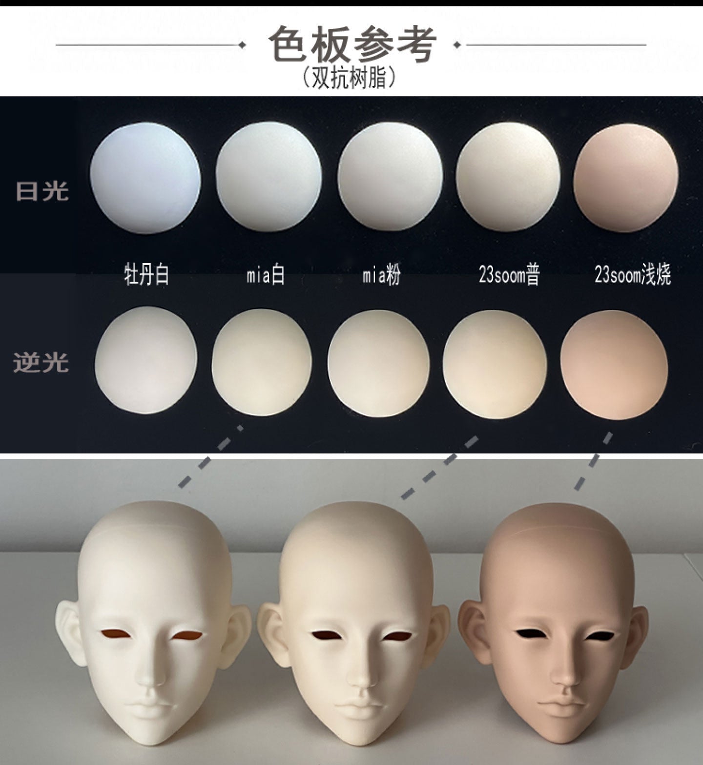 XiehuerDoll 75cm BJD head Luu