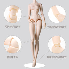 Dooare Second Generation Brown Muscle BJD Body with Movable Plug-in Joints for 1/6 Female
