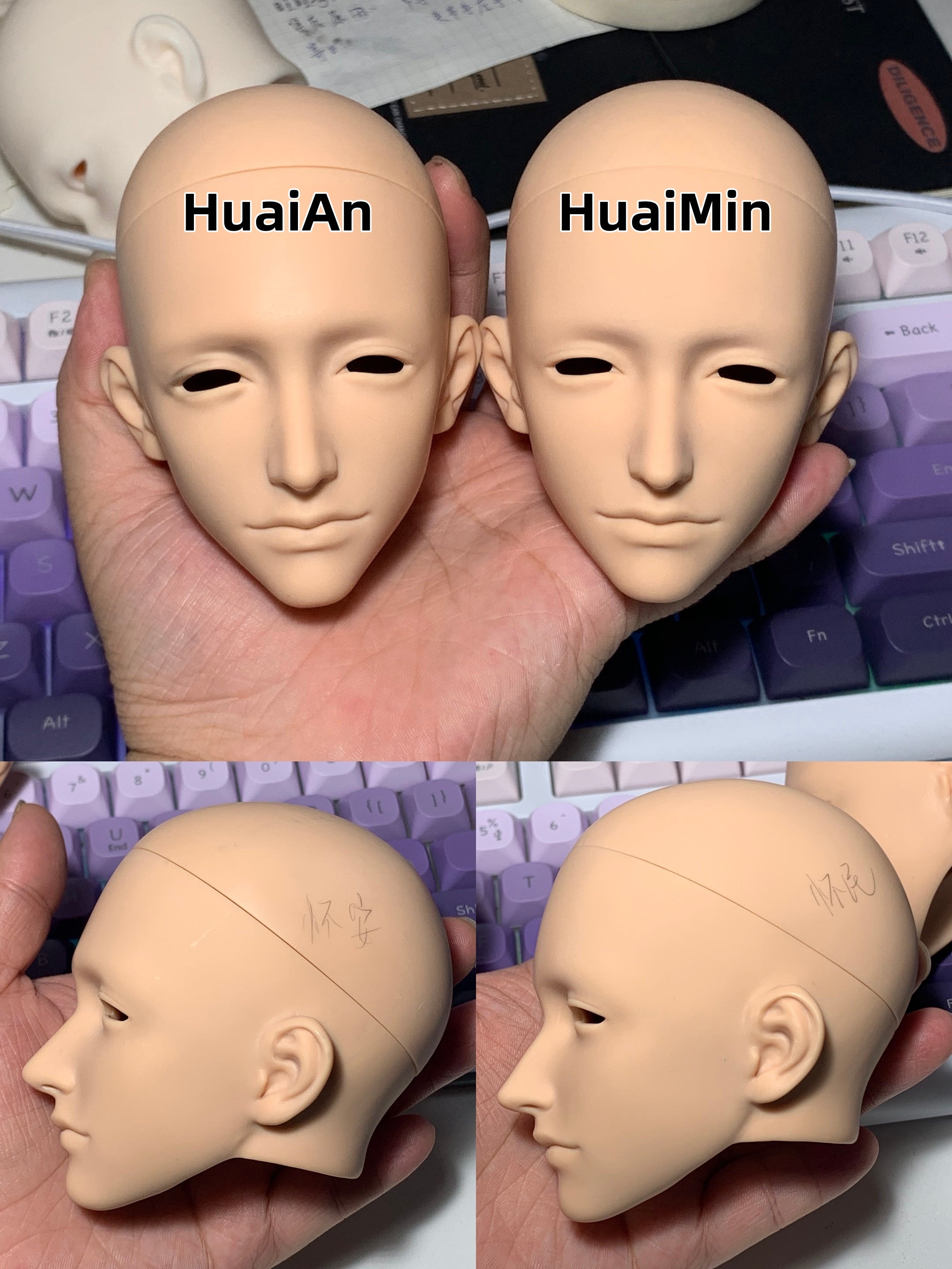 Fatestars 75cm BJD head HuaiMin & HuaiAn