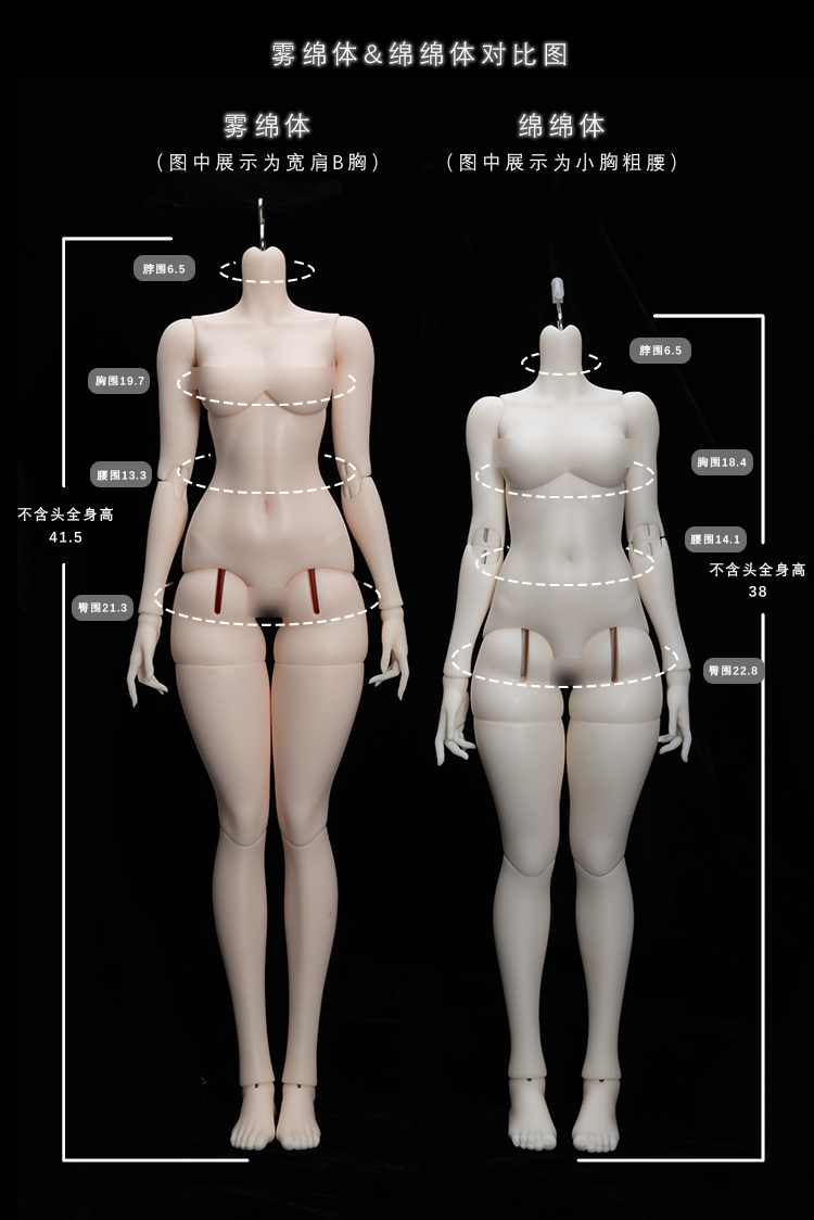 AEDOLL 1/4 WuMian female bjd body