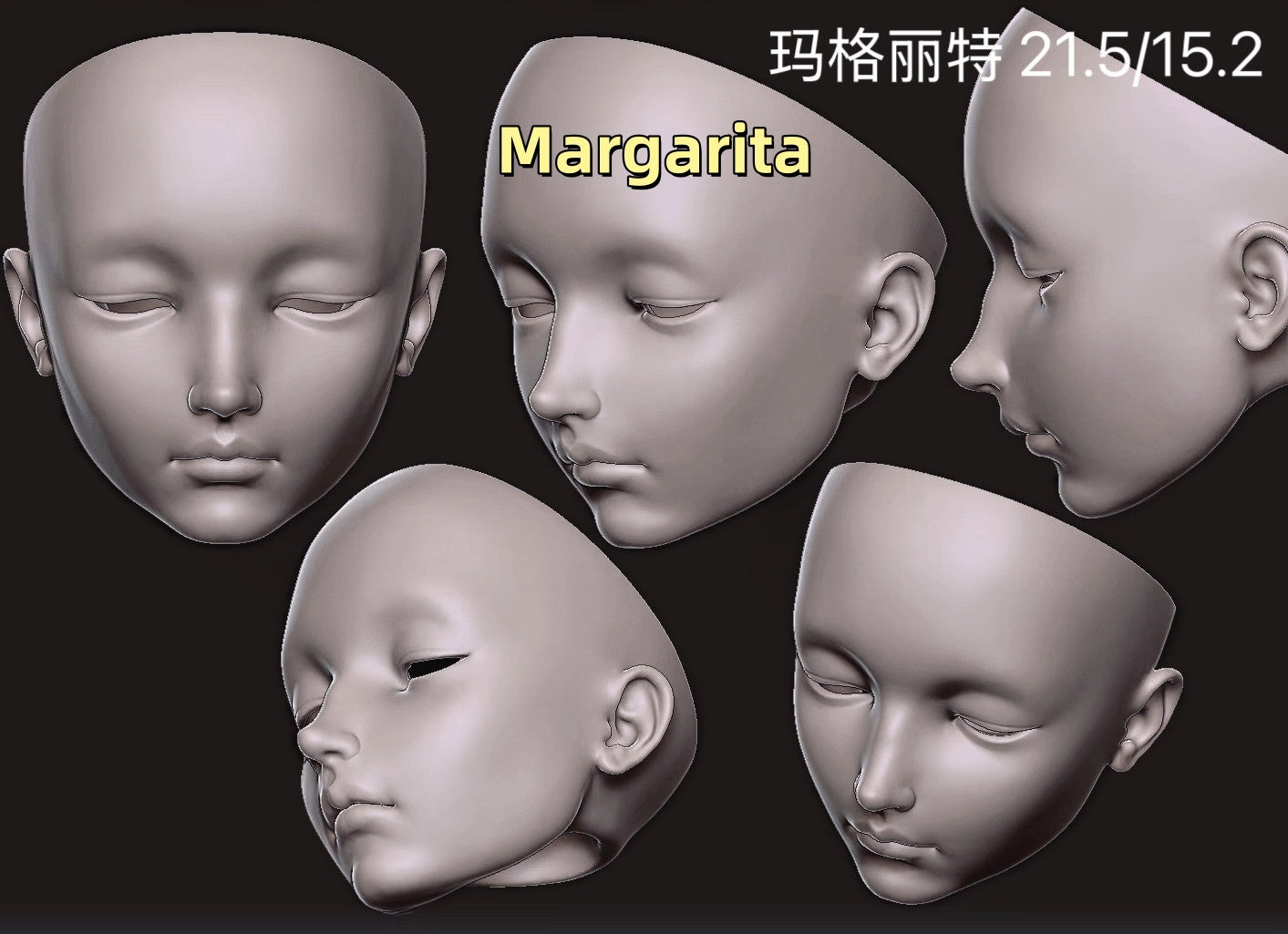 BlackShip 1/4 1/3 BJD head