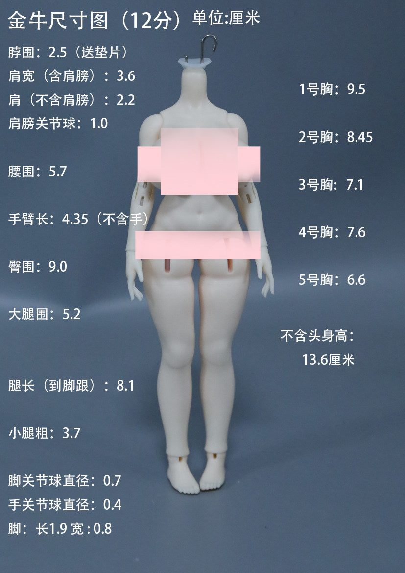 Candy House 1/8 1/12 Taurus BJD body