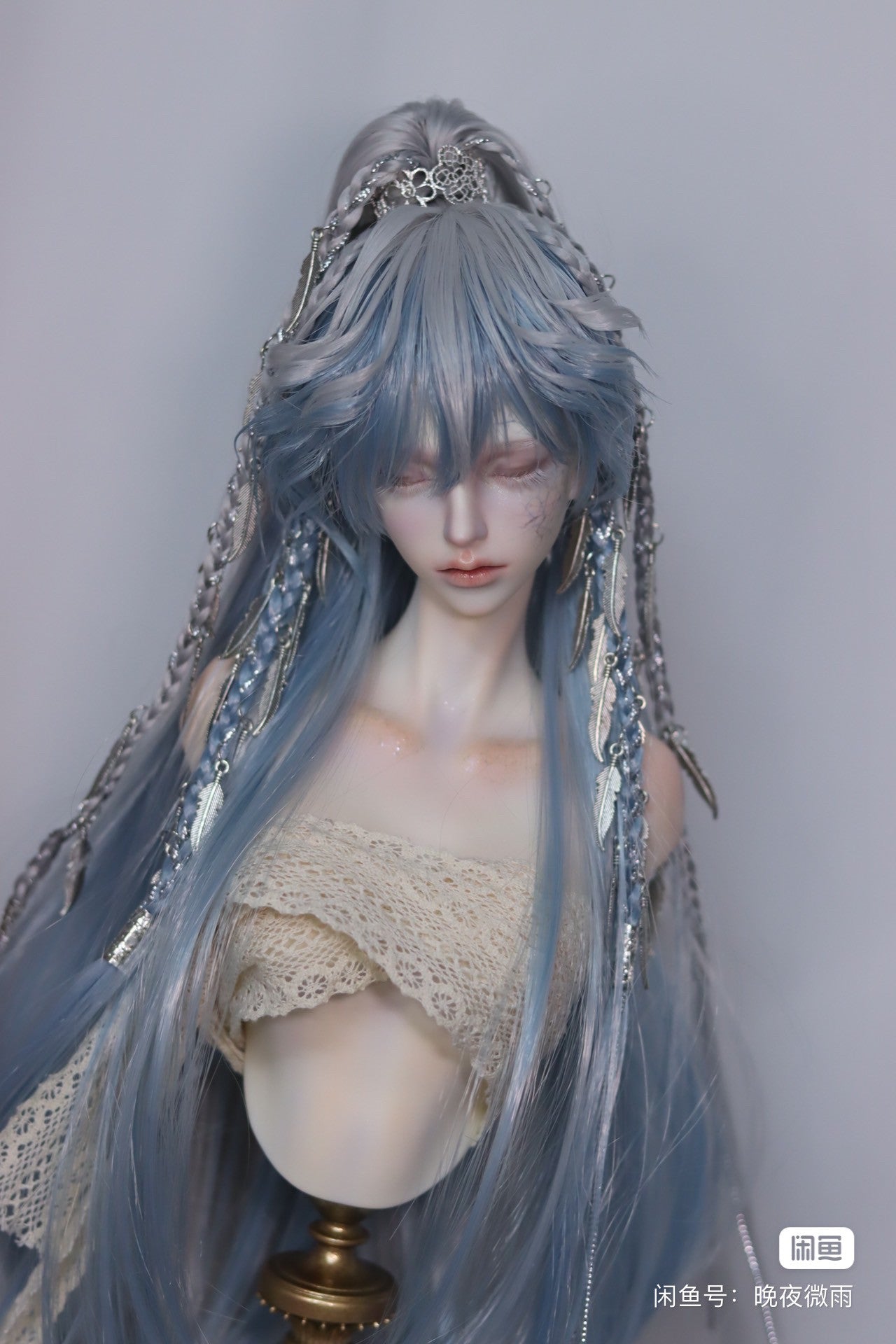 Night Rain 1/3 uncle blue long BJD wig代购