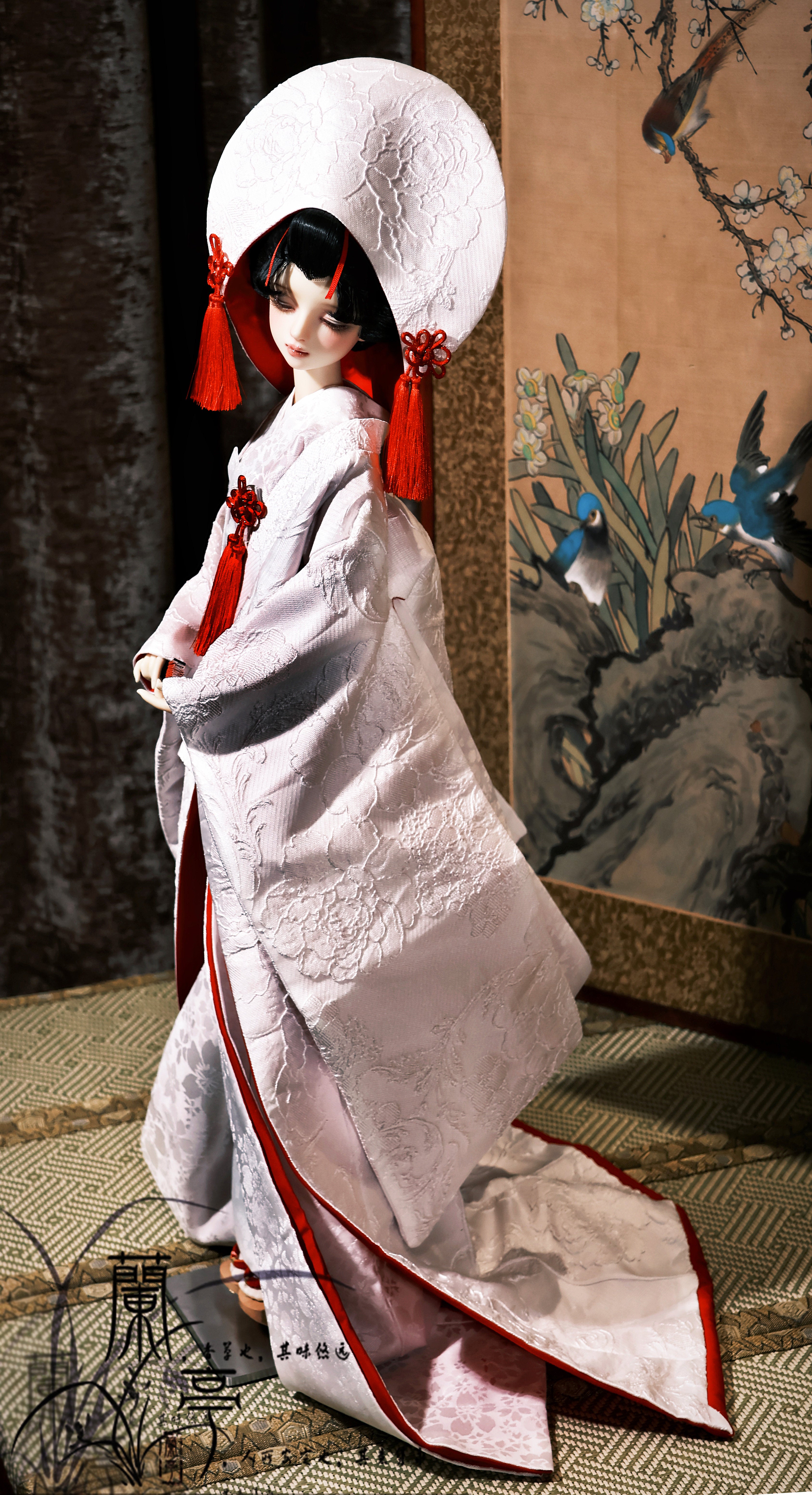 LanTingJiMeng 1/4 1/3 68cm-75cm uncles Kimono Floral and foliage patterns BJD clothing