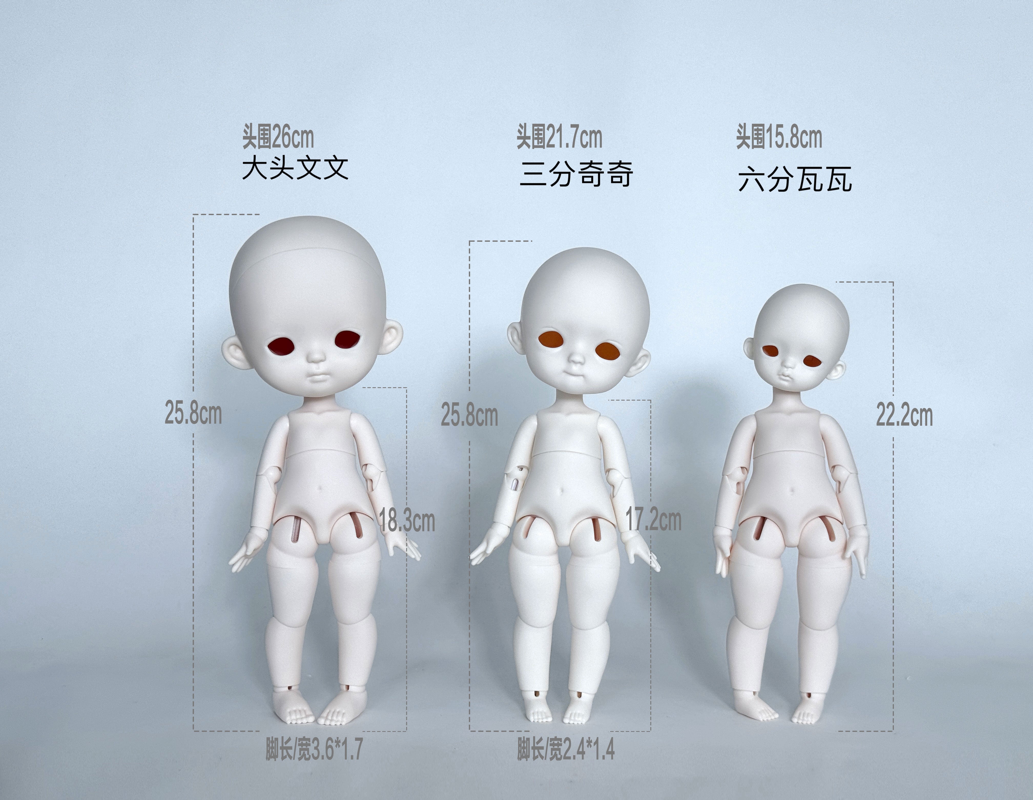 Box small 1/6 bjd resin body---Mini Hetao body
