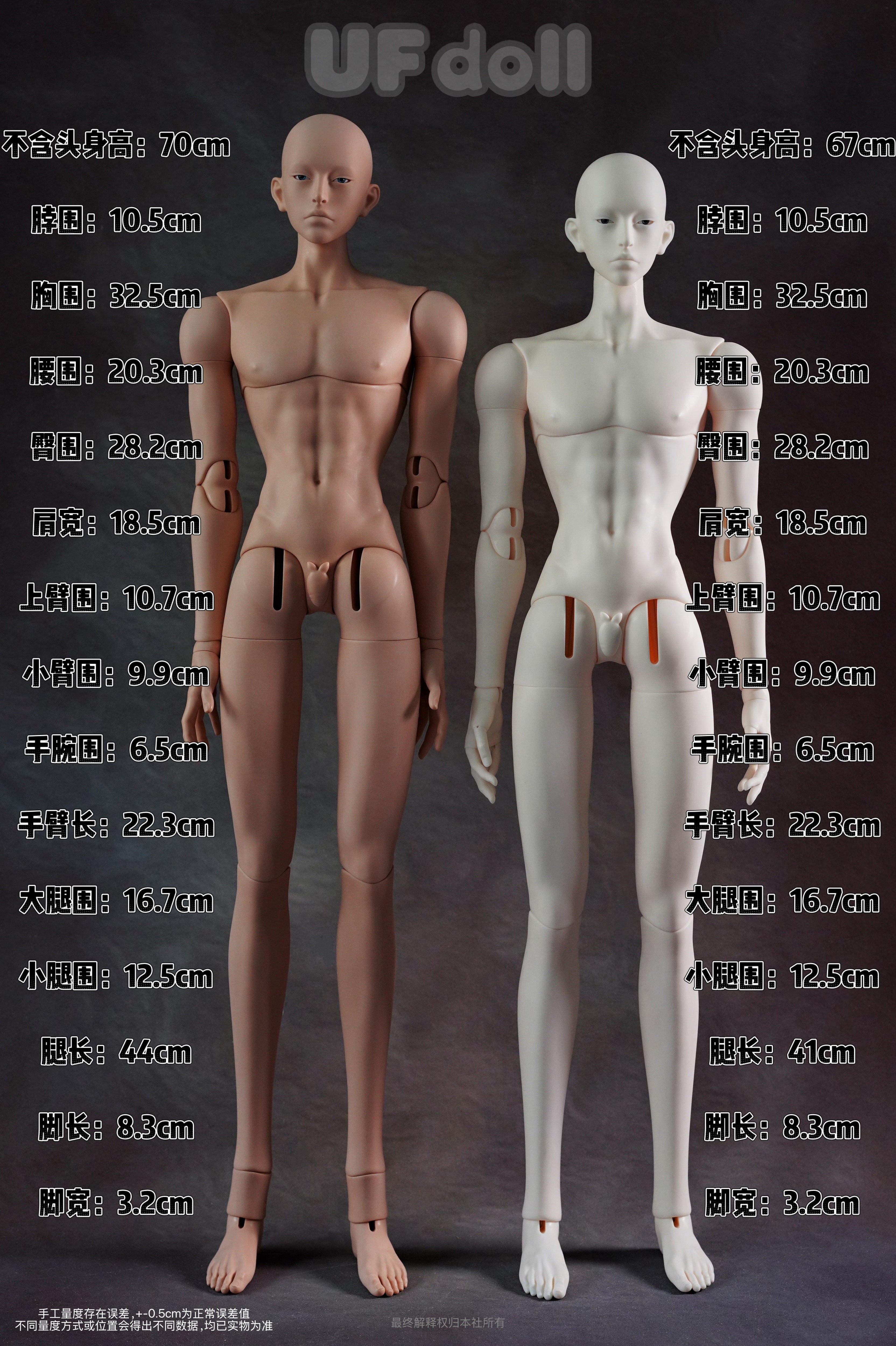 UFdoll 73cm BJD body with head 326