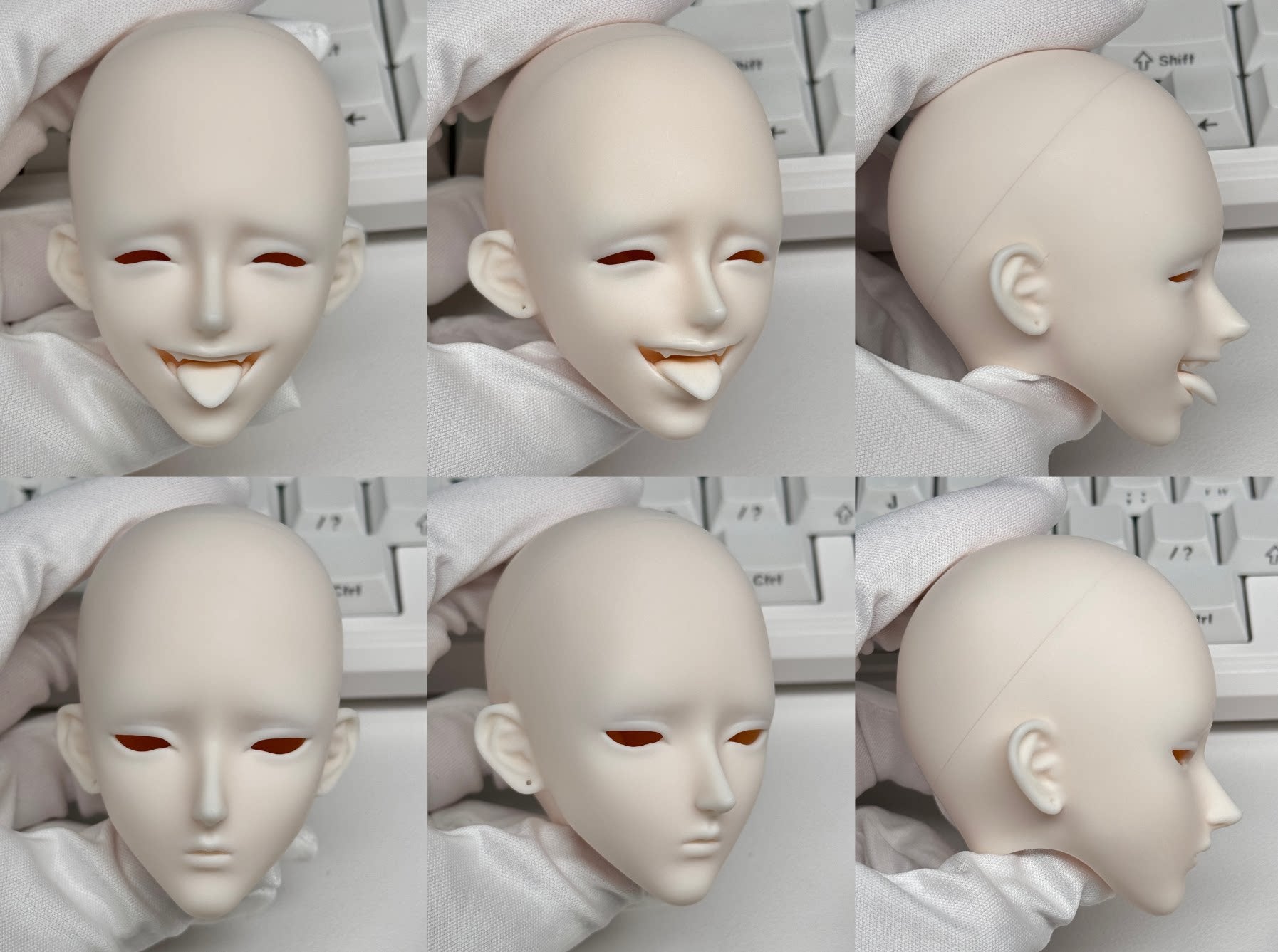 GYOYO X NAO 1/4 BJD head ZhenYe & SiWu nude doll