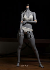 WHITE Qingji 29CM Female Body 1/6 Special BJD Doll