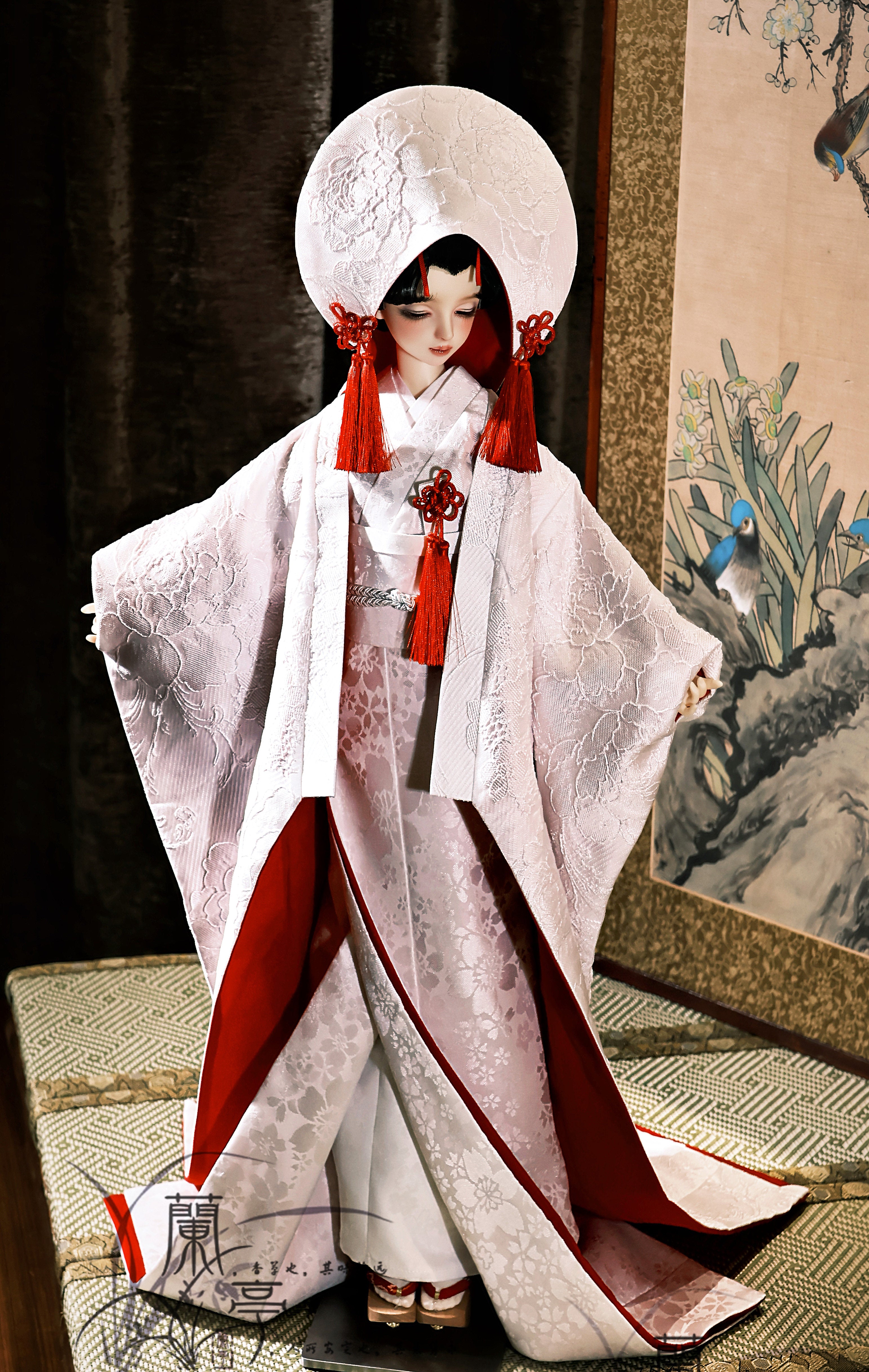 LanTingJiMeng 1/4 1/3 68cm-75cm uncles Kimono Floral and foliage patterns BJD clothing