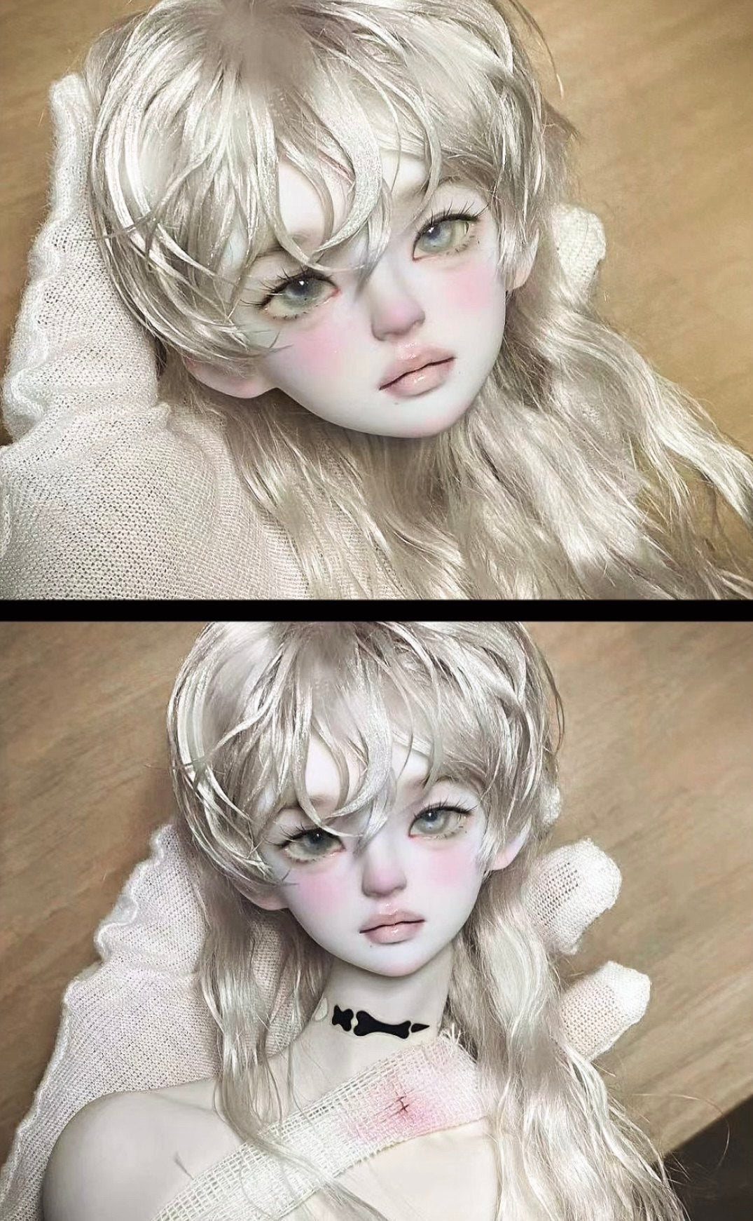 GuangYin 1/4 BJD head Nuri & Nox