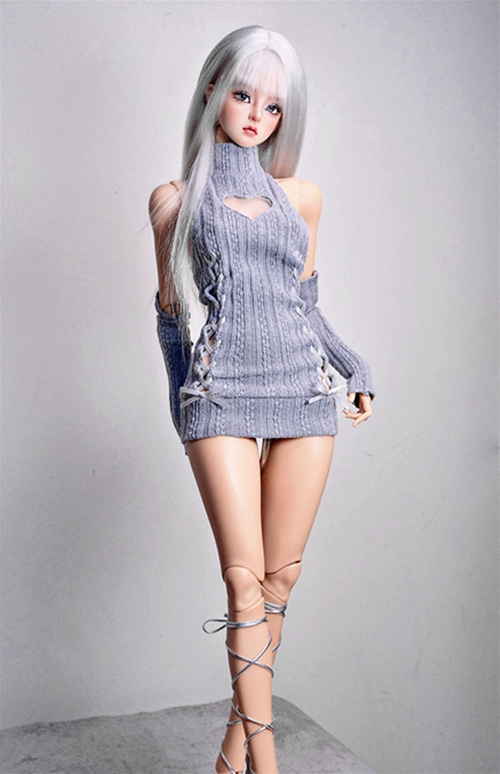 FeiNiaoJi 1/6 1/4 1/3 uncles Heart-patterned knit dress BJD outfits