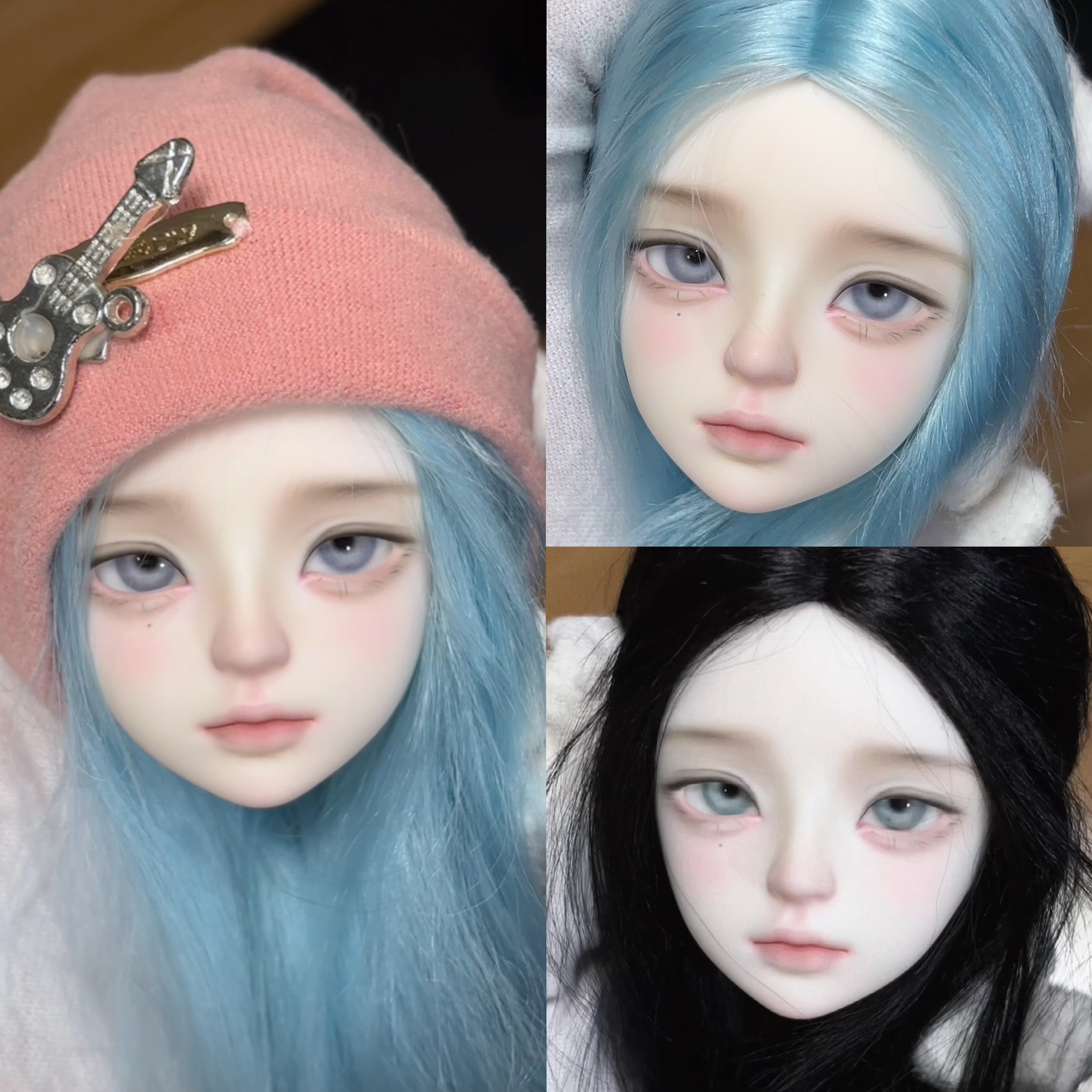 GuangYin 1/4 BJD head Nuri & Nox