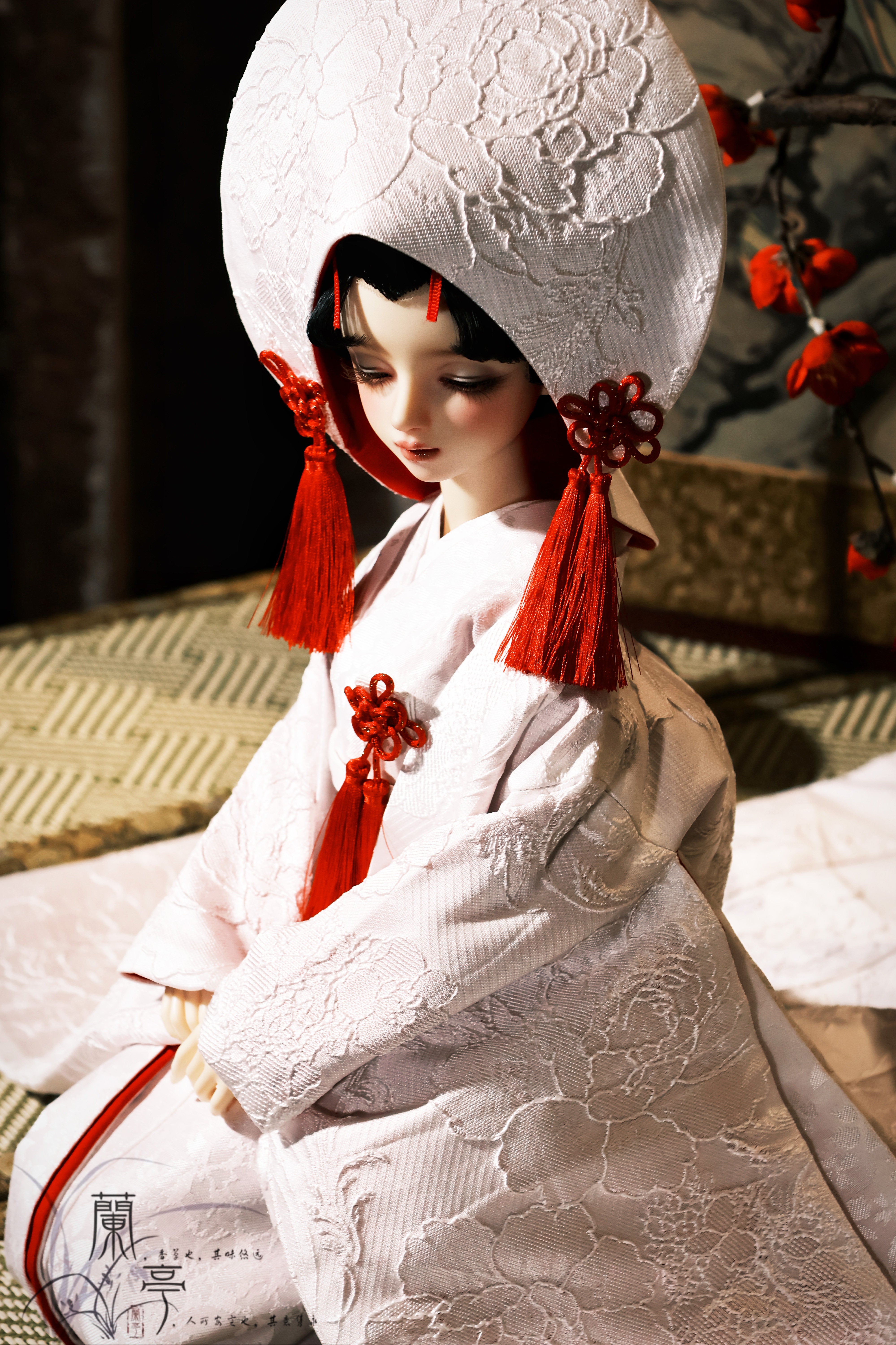 LanTingJiMeng 1/4 1/3 68cm-75cm uncles Kimono Floral and foliage patterns BJD clothing