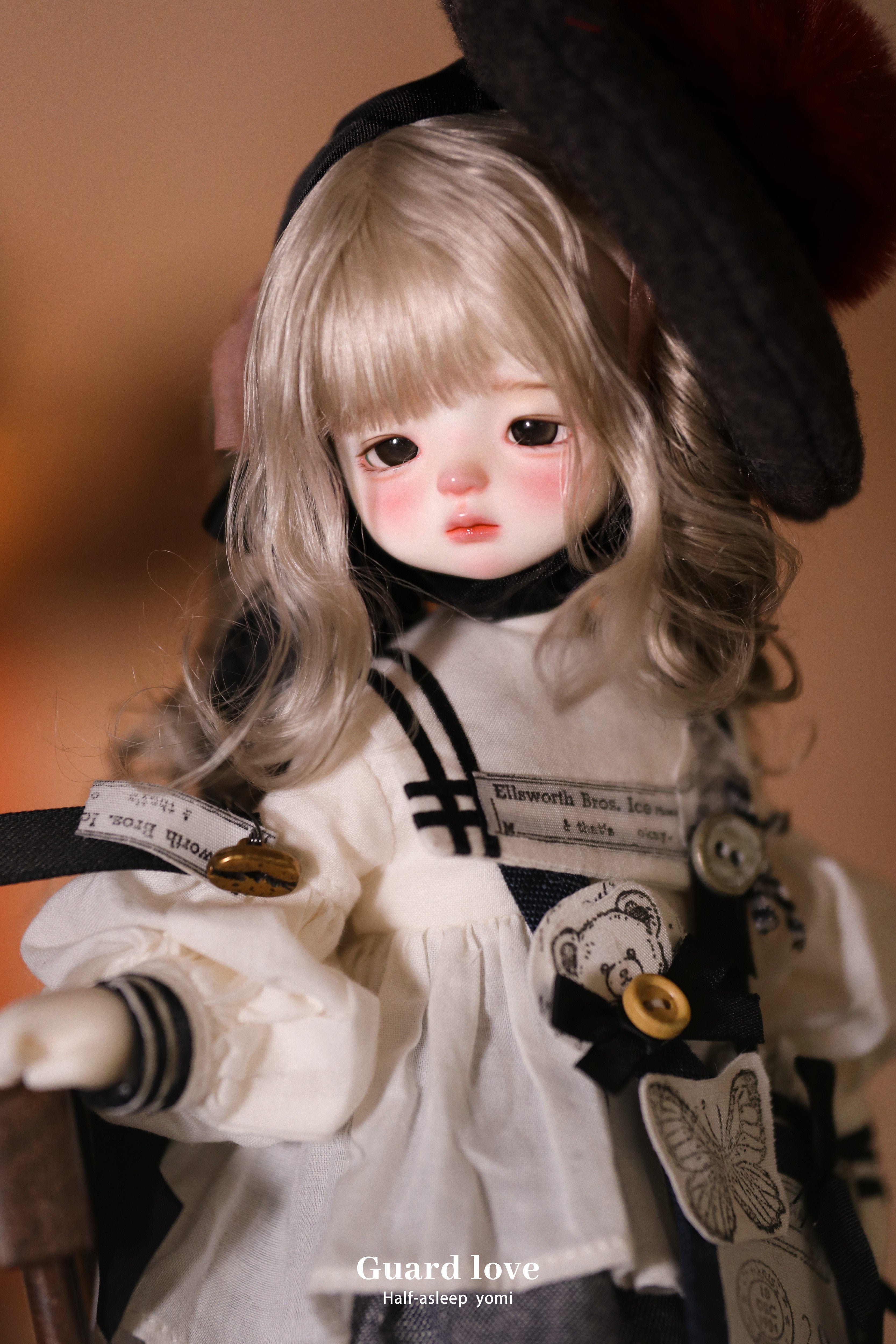 Guard-Love 1/6 BJD nude doll half sleeping Yomi