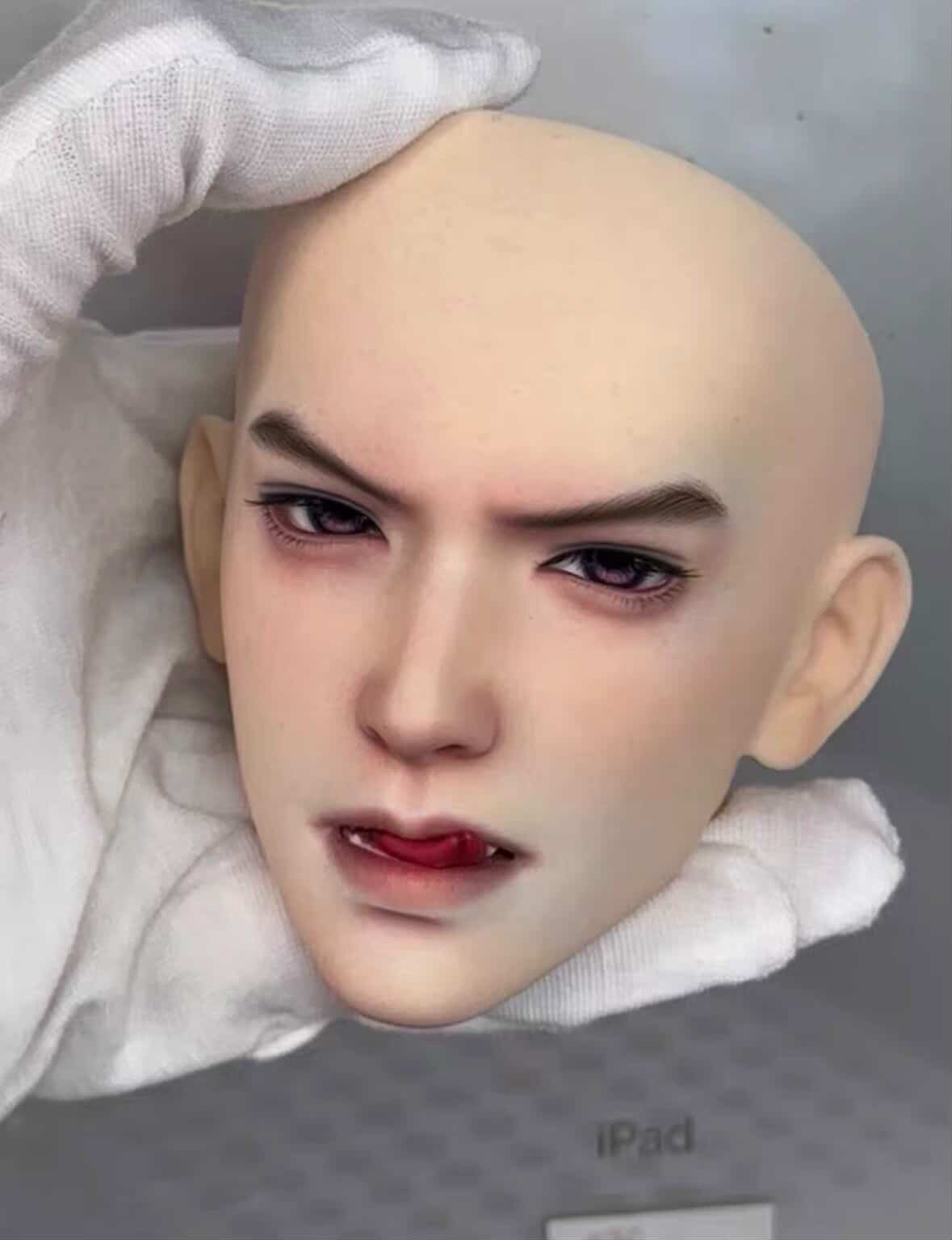 LADS 75cm Caleb head with faceup in normal skin with three mouths