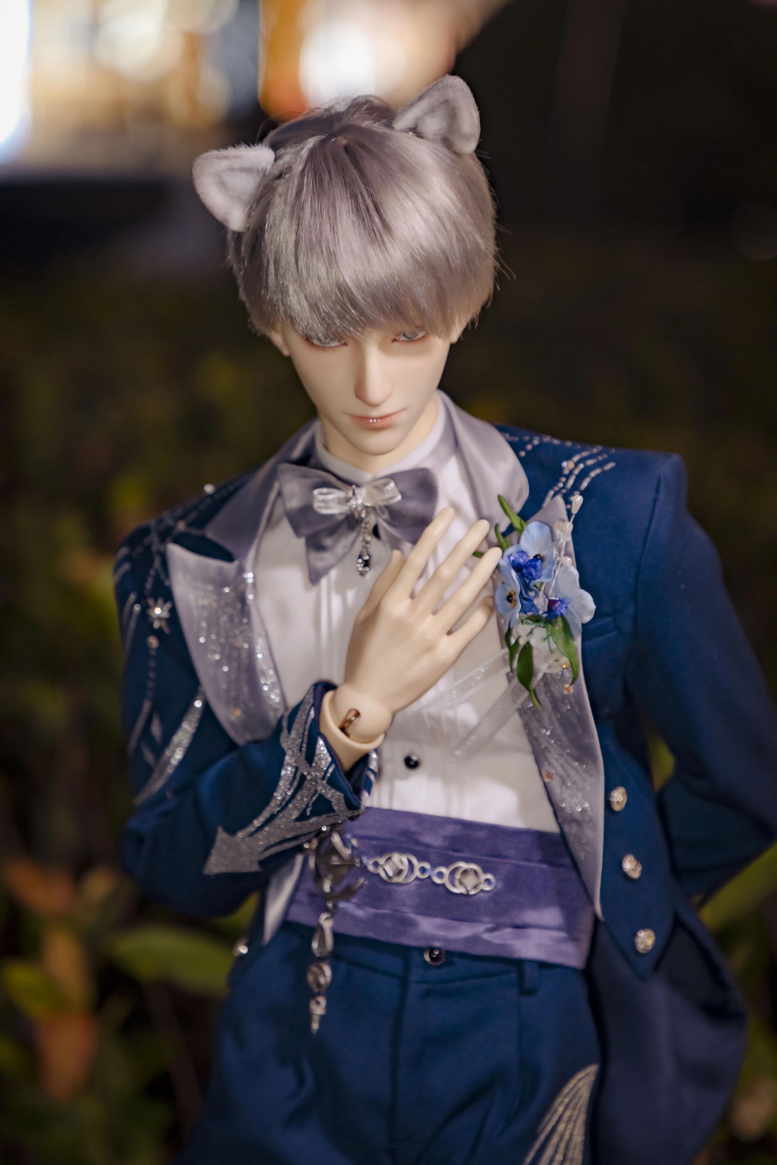 Xavier Cos 75-77cm dark blue wedding dress BJD outfits代购