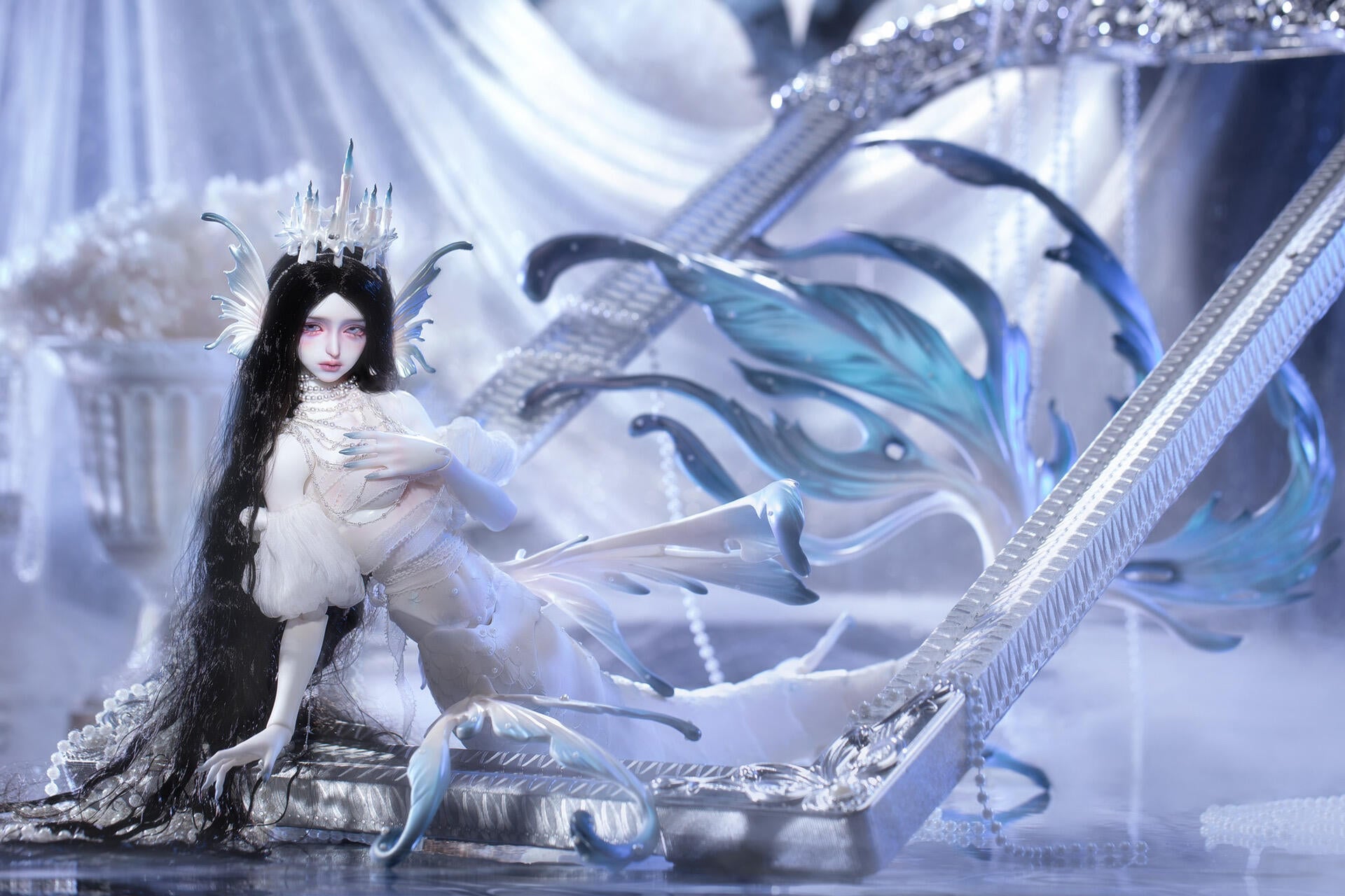 DollZone 1/4 BJD Mermaid Lunar Eclipse Dark Style full set